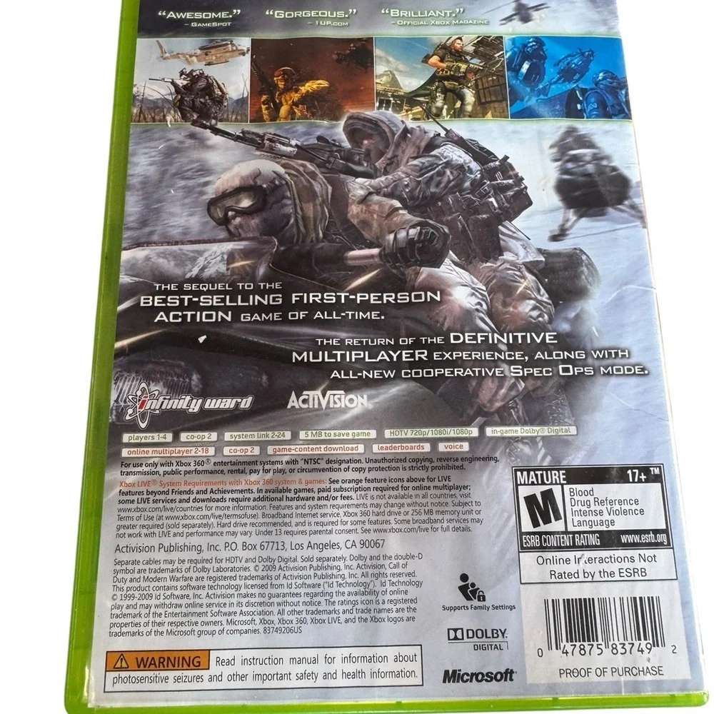 Call of Duty: Modern Warfare 2 for Xbox 360 - Green Case by Infinity Ward